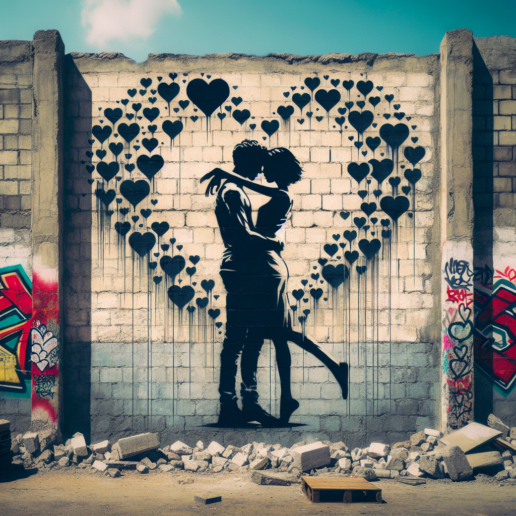 Banksy Liebe – Ausdrucksstarke Wandkunst für dein Zuhause